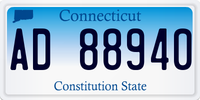 CT license plate AD88940