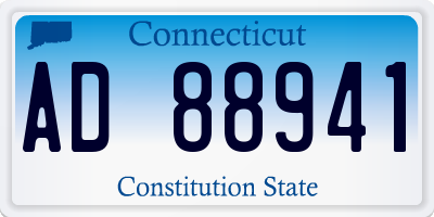 CT license plate AD88941
