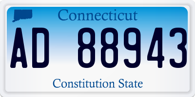 CT license plate AD88943