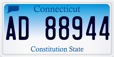 CT license plate AD88944