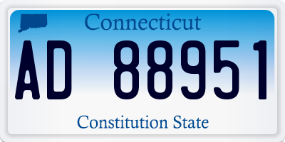 CT license plate AD88951