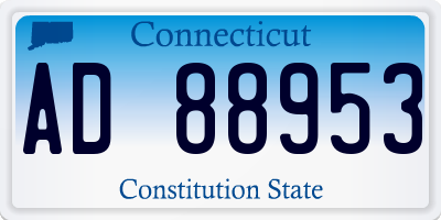 CT license plate AD88953