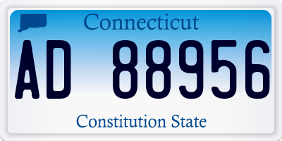 CT license plate AD88956