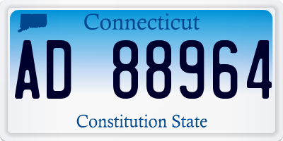 CT license plate AD88964