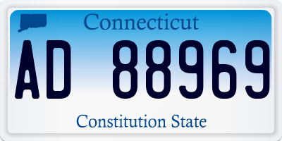 CT license plate AD88969