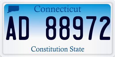 CT license plate AD88972