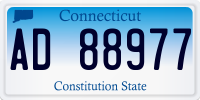 CT license plate AD88977