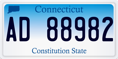 CT license plate AD88982