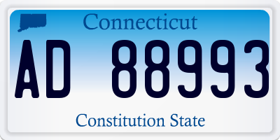 CT license plate AD88993