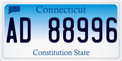 CT license plate AD88996