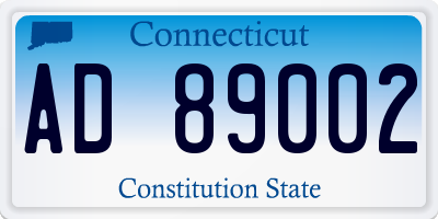 CT license plate AD89002