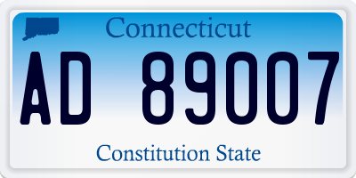 CT license plate AD89007