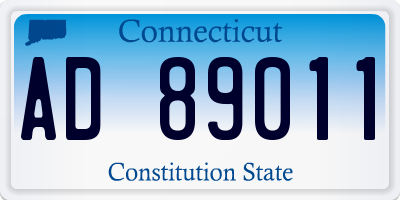 CT license plate AD89011