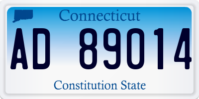 CT license plate AD89014