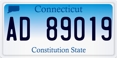 CT license plate AD89019