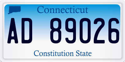 CT license plate AD89026