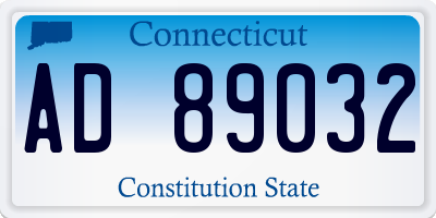 CT license plate AD89032