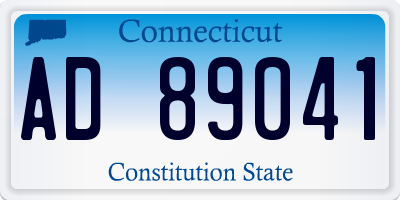CT license plate AD89041