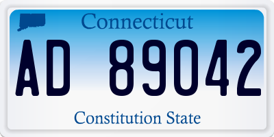 CT license plate AD89042