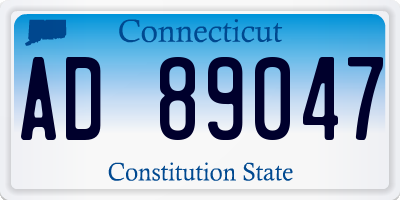 CT license plate AD89047