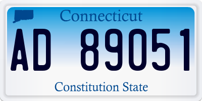 CT license plate AD89051