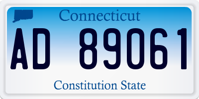 CT license plate AD89061