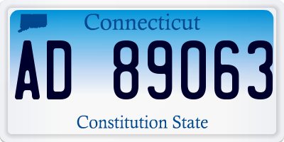 CT license plate AD89063