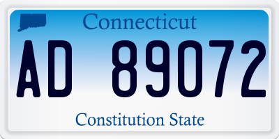CT license plate AD89072