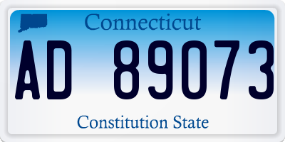CT license plate AD89073