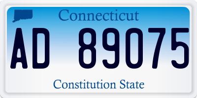 CT license plate AD89075