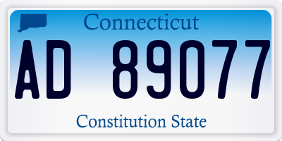 CT license plate AD89077