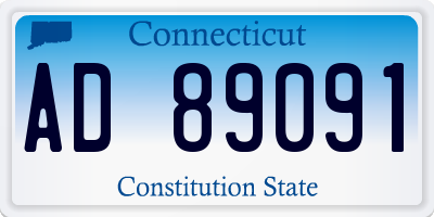 CT license plate AD89091