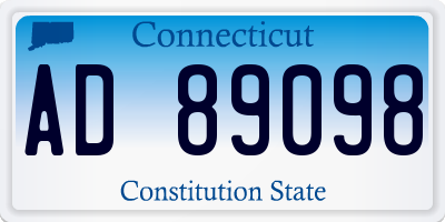 CT license plate AD89098