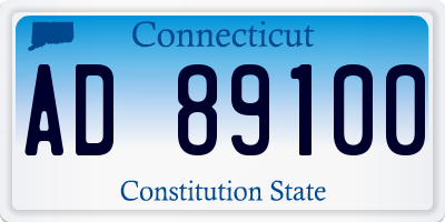 CT license plate AD89100