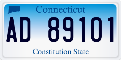 CT license plate AD89101