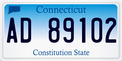 CT license plate AD89102