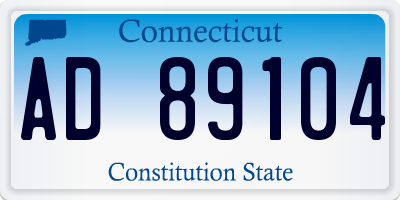 CT license plate AD89104