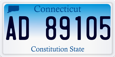 CT license plate AD89105