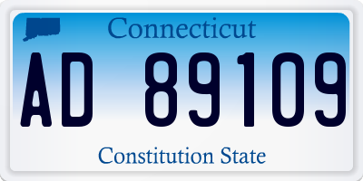 CT license plate AD89109