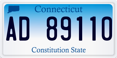 CT license plate AD89110