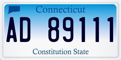 CT license plate AD89111