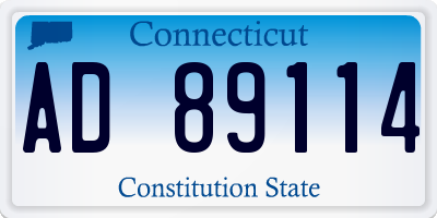 CT license plate AD89114