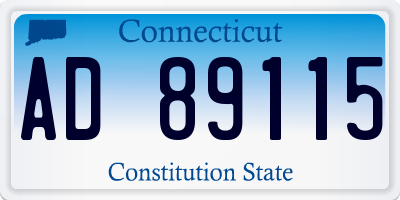 CT license plate AD89115