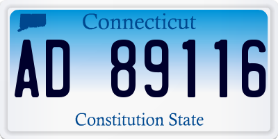 CT license plate AD89116