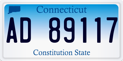 CT license plate AD89117