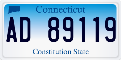 CT license plate AD89119