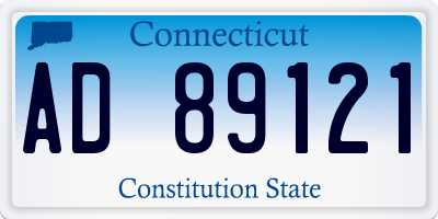 CT license plate AD89121
