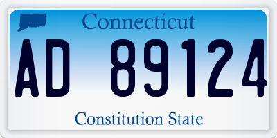 CT license plate AD89124