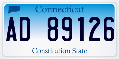 CT license plate AD89126