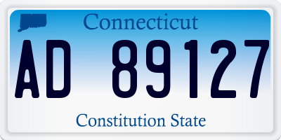 CT license plate AD89127